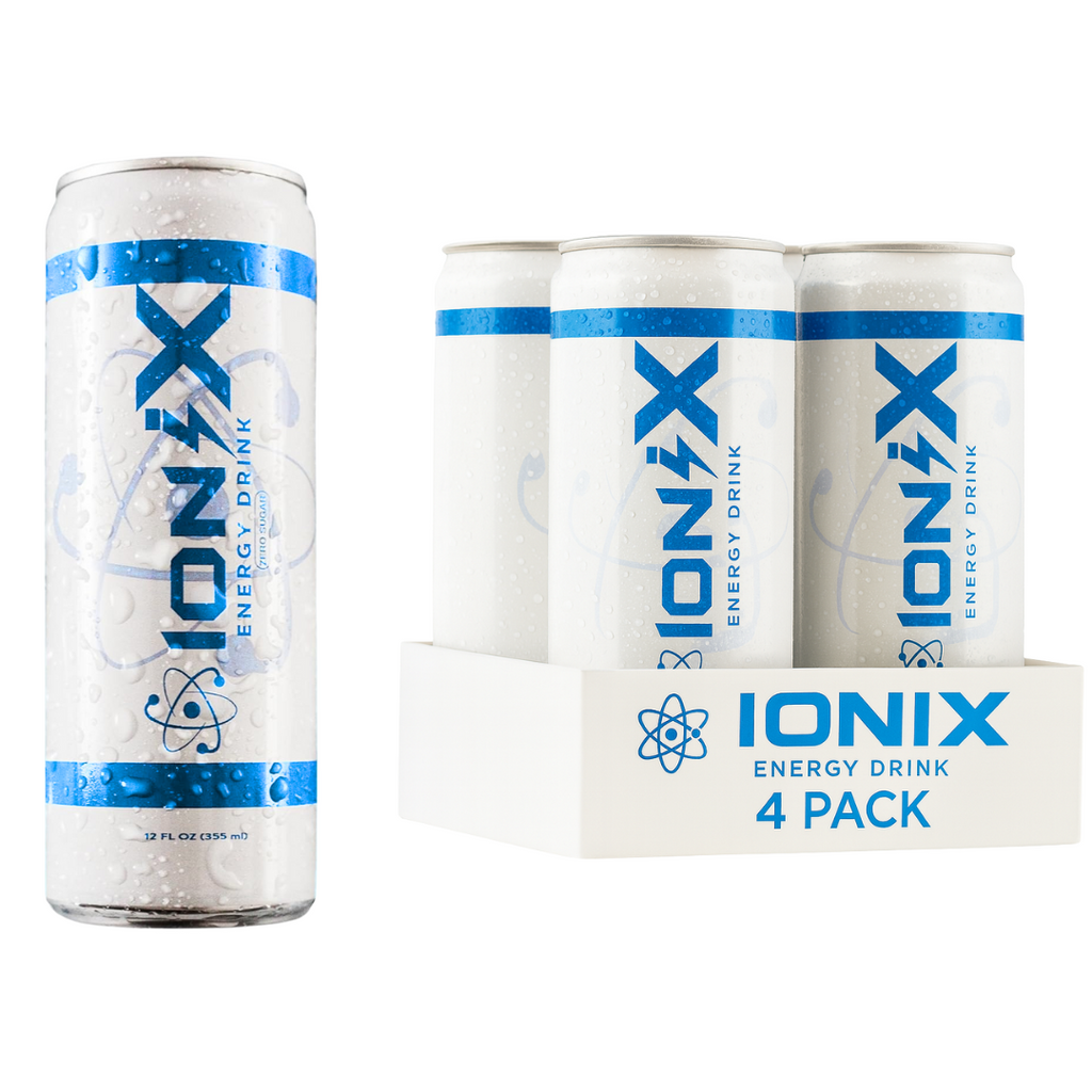 IoniX Zero Sugar Energy Drink | Clean Energy with 150mg Natural Caffeine-4Pack